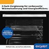 thumbnail of Exquisit Einbaubackofen, Backofen Einbaugerät Silber, 62 L Garraum, Einfache Bedienung, Backofen klein, EBE 555-1.1