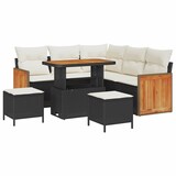 thumbnail of vidaXL Garten-Sofa-Set 8 pcs Schwarz, Creme 90 x 55 x 71 cm