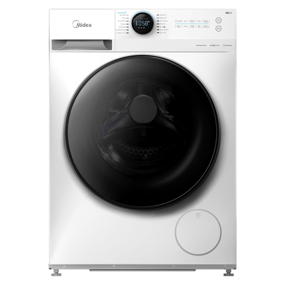 Midea MF200W80B/W-ES Lavadora Carga Frontal Lunar 8 Kg 1400 RPM