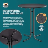 thumbnail of CASARIA® Stehtisch klappbar mit Husse 80cm Rund Bistrotisch grau