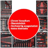 thumbnail of Mephisto XXL Werkzeugwagen Werkstattwagen mit 7 befüllten Schubladen wie Schraubenschlüssel, Ratsche mit Nusskasten usw. in Soft Inlays in Carbonoptik