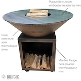 thumbnail of brasero classique acier 103 imitation corten double cuve
