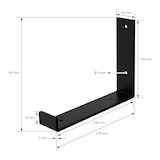 thumbnail of 4er Set Regalhalter Regalwinkel Regalträger Regalbodenträger Regal-Konsole