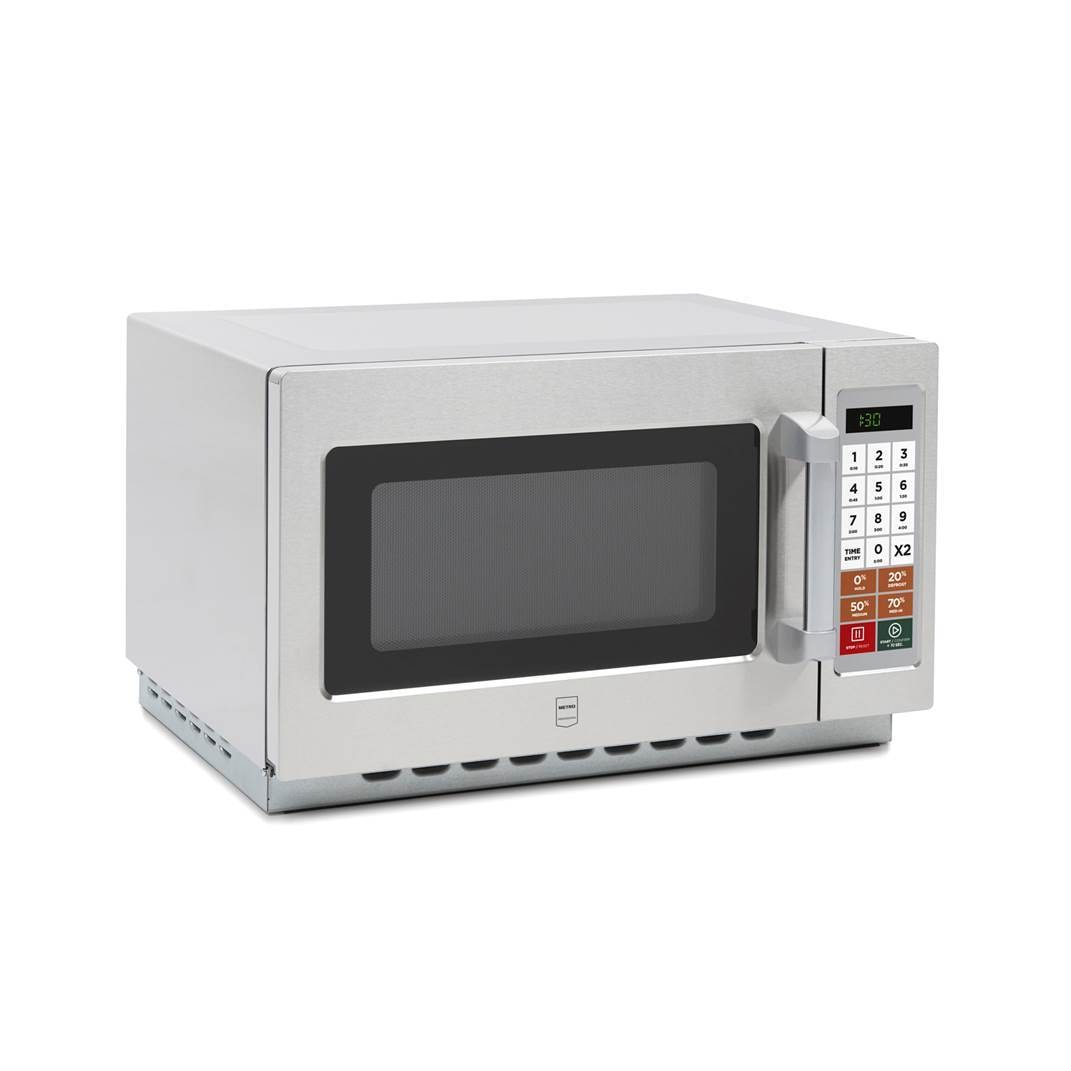 METRO Professional Microondas GMW1034S, aço inoxidável, 55.3 x 48.5 x 34.3 cm, 100 programas, temporizador de 60 minutos, 34 L