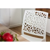 thumbnail of Conjunto 6 Sillas de polipropileno con fibra de vidrio apilables para exterior y jardín, bar y restaurante, cocina diseño moderno - ANNA - Blanco