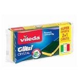 thumbnail of Vileda Spugna Glitzi Crystal confezione 2+1 in poliuretano giallo/verde