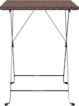 thumbnail of Mesa bistró plegable marrón ratán sintético 55x54x71 cm
