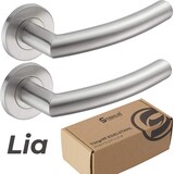 thumbnail of Türgriff Edelstahl Türgarnitur Türdrücker Türbeschlag Türklinke Innentür Bad WC LIA WC Garnitur-SET