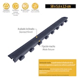 thumbnail of ArtPlast - Finalización gris striped, 58x5,6x2,5 cm; finalización (unitaria) macho