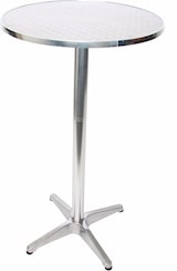 thumbnail of Mesa de bar + mesa bistro de aluminio, regulable en altura 70/110cm, Ø=60cm ~ modelo básico