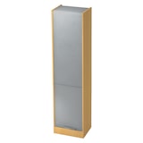 thumbnail of bümö Rollladenschrank in Buche/Silber mit Bogengriff - Vertikal Jalousieschrank 50 cm breit, Aktenschrank abschließbar, Büroschrank für Ordner & Co.