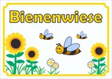 thumbnail of Schild Bienenwiese waagerecht A4 (210x297mm)