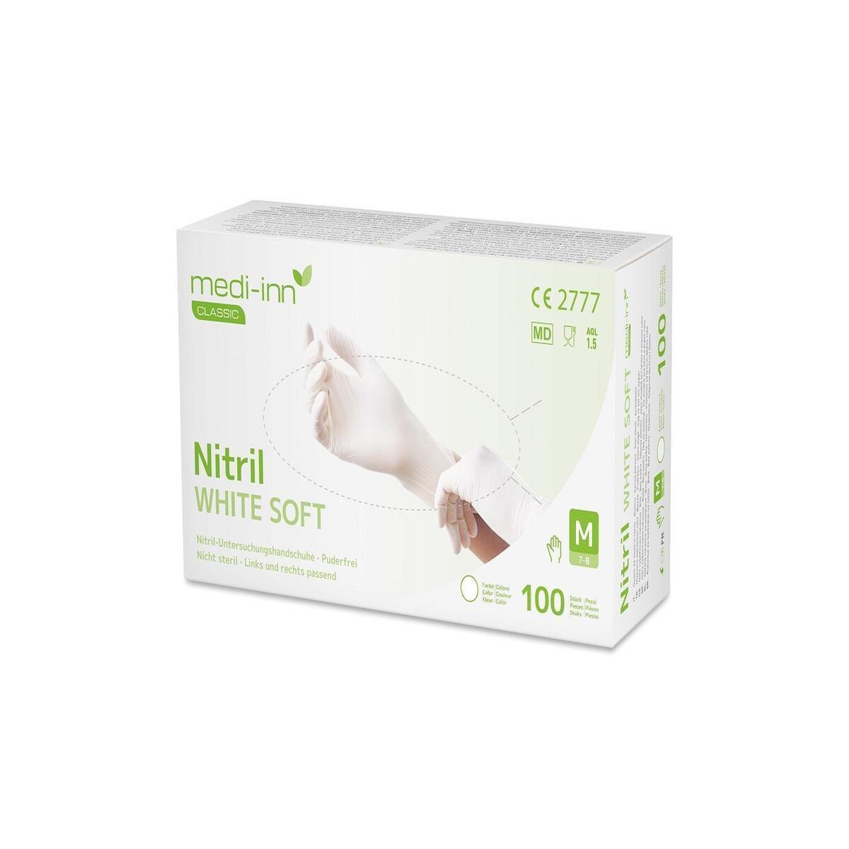 BodyProducts Medi-Inn Nitrilhandschuhe White Soft - Gr. XL - 1000 Einmalhandschuhe