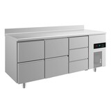 thumbnail of Gastro Kühltisch 2 Schubladen links&mittig 3 Schubladen rechts Umluftkühlung Aufkantung, 1865x700x850mm -2/+8°C 474L