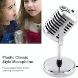 thumbnail of Microphone Classique Argent 3.5mm Câble 2.2m Hauteur 15cm Réponse 30-16000Hz YONIS