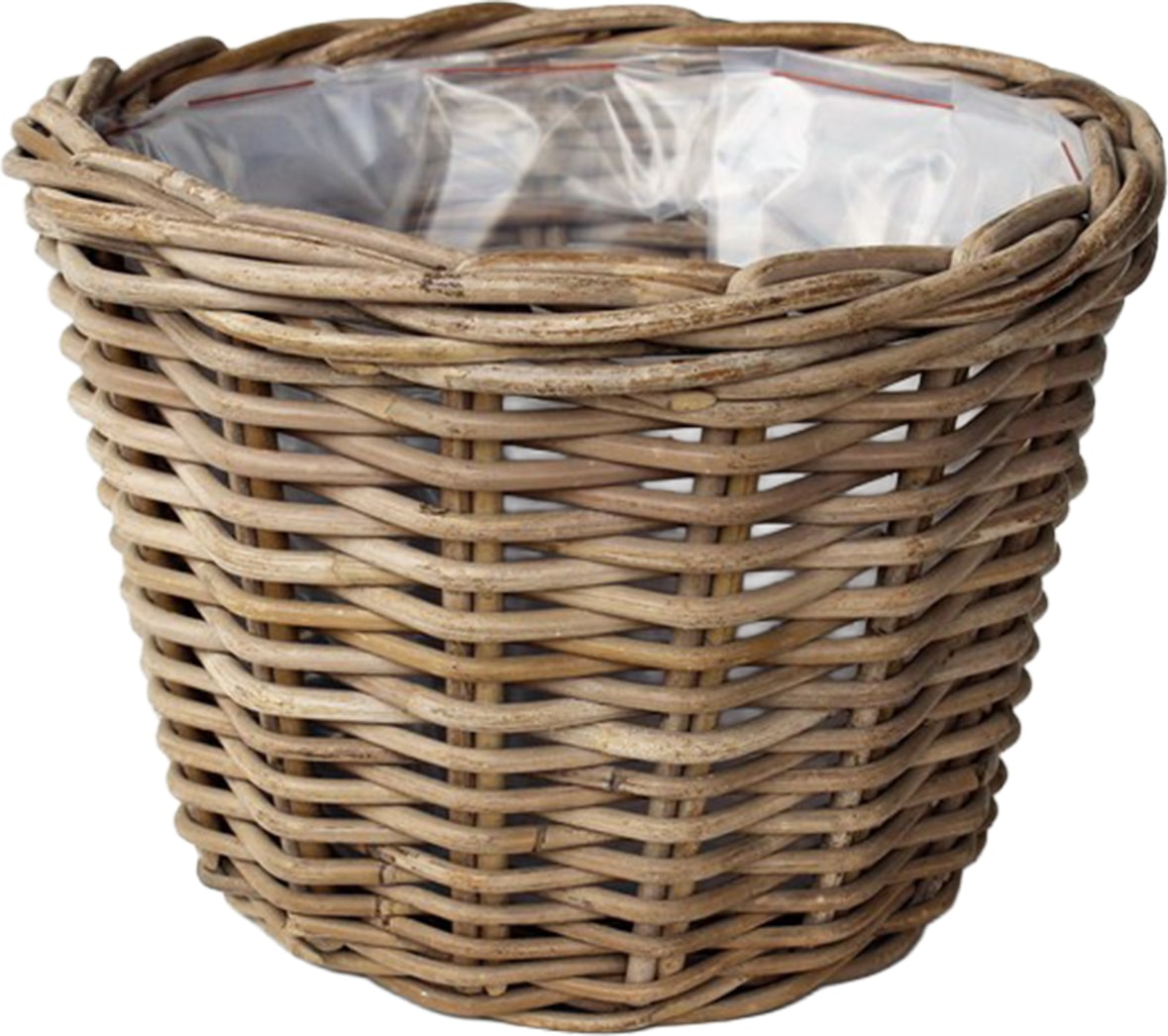 Pflanzkorb Rattan Grau Ø 29 cm – Stilvoller Übertopf für Ihr Zuhause