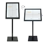 thumbnail of Securit® Black Star Display di informazione LED, set - LED bianchi - Cavo da 5m incl. o usa una batteria - Mostra 4xA4