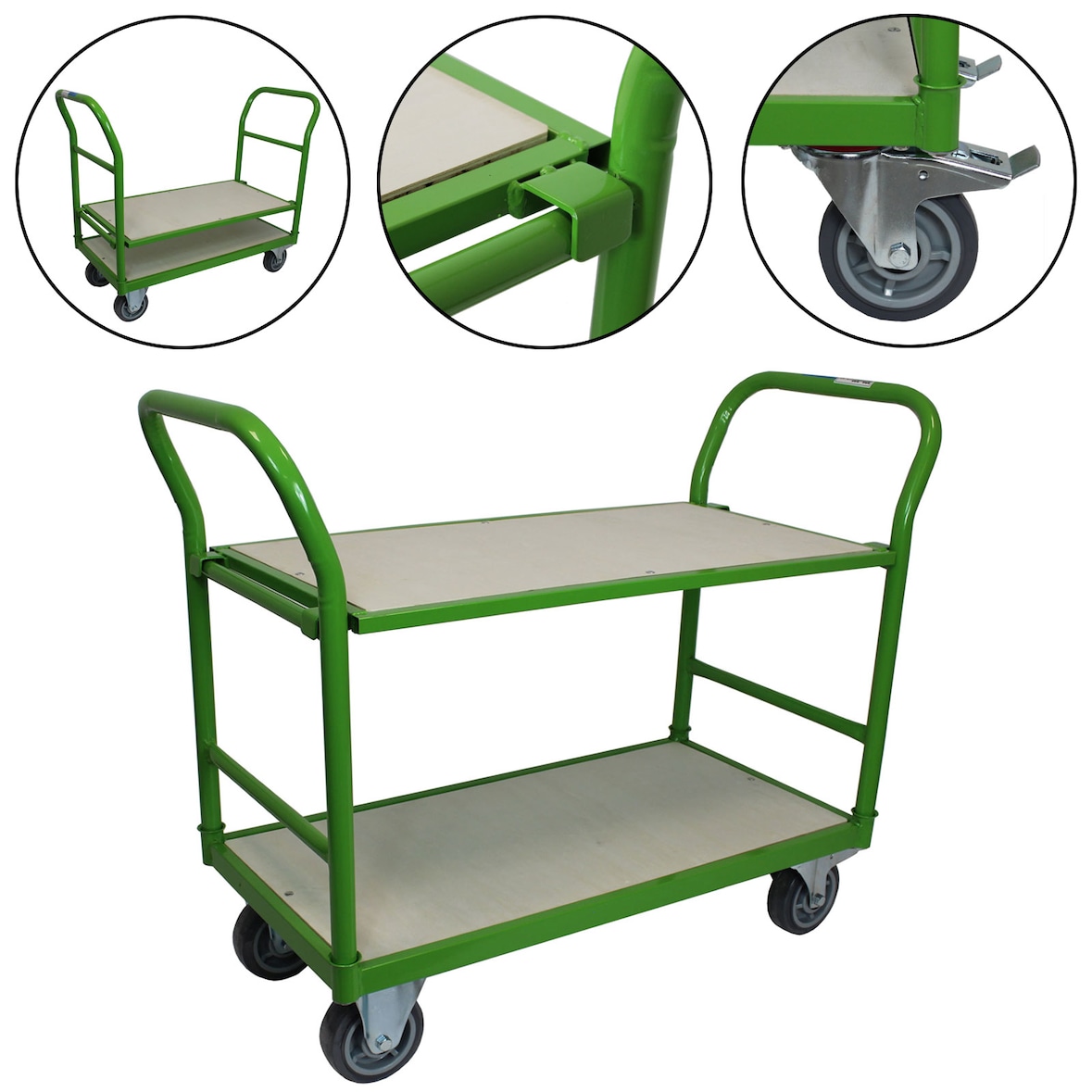 Profi Etagenwagen 250 kg 2 Etagen höhenverstellbar Plattformwagen Transportwagen Handwagen