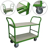 thumbnail of Profi Etagenwagen 250 kg 2 Etagen höhenverstellbar Plattformwagen Transportwagen Handwagen