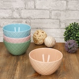 thumbnail of Pastelli 4tlg Set Müslischalen Keramik bunt pastell Waffel-Muster Dessert Bowl