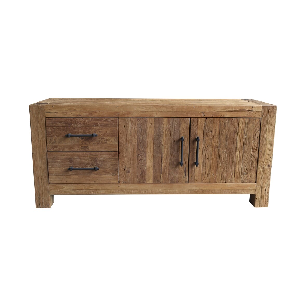 SIT Möbel Lowboard | 2 Türen, 2 Schubladen | recyceltes Teak natur | B 160 x T 50 x H 70 cm | 12915-01 | Serie BANDA