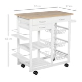 thumbnail of Carrello Carrellino da Cucina Salvaspazio in Legno MDF Bianco