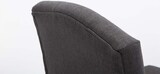 thumbnail of Barhocker LIKEL - Stoff Dunkelgrau 42x57x113 cm Braun | Barstuhl Mit Lehne Tresenhocker Tresenstuhl Kneipenhocker Kneipenstuhl