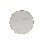 thumbnail of METRO PROFESSIONAL Mesa de exterior, ferro fundido/pedra, Ø 61 x 74 cm, redonda, branco/dourado