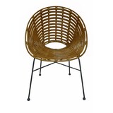 thumbnail of SIT Möbel Stuhl | runde Sitzschale Rattan natur | Gestell Metall schwarz | B 70 x T 63 x H 88 cm | 05348-01 | Serie RATTAN