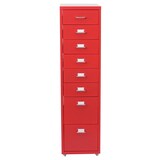 thumbnail of Rollcontainer Housten | HxBxT 110x28x41cm | 8 Schubladen | Rot | Schubladenschrank Stahlschrank
