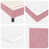 thumbnail of vidaXL Boxspringbett mit Matratze mit Kopfteil Rosa 180 x 200 cm Samt