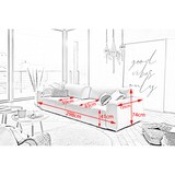thumbnail of KAWOLA Sofá extra ancho PALACE 3 plazas con ajuste de la profundidad del asiento Pana azul claro