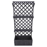 thumbnail of Canteiro elevado HWC-P69, plantador/caixa de flores plantador treliça prateleira treliça madeira FSC® 177x77x33cm ~ cinzento antracite