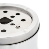 thumbnail of Relaxdays Standaschenbecher Edelstahl, klein, entnehmbarer Aschebehälter, Abaschgitter, H:37,5cm, für draußen, silber