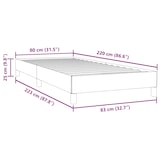 thumbnail of vidaXL Boxspringbett ohne Matratze Dunkelblau 80x220 cm Samt