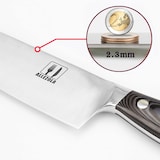 thumbnail of Allezola Profi Kochmesser 7,5 Zoll – Deutscher 4116 Hochkohlenstoff-Edelstahl – Ultra-scharfe Klinge – Ergonomischer Micarta-Holzgriff – Geschenkbox