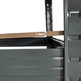 thumbnail of makro PROFESSIONAL Estante de Alta Resistência, Metal/Madeira, 90 x 45 x 180 cm, Capacidade de Carga 265 kg por Prateleira, Cinzento
