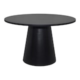 thumbnail of Scandinavische ronde eettafel 120 cm, zwart houteffect