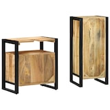 thumbnail of vidaXL Badezimmermöbel Set mit Regal 2 pcs Braun Massives Mango-Holz