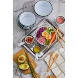 thumbnail of PACKNWOOD - 12uds - mini cazo esmaltado blanco borde verde 50ml - 294ENPAN50