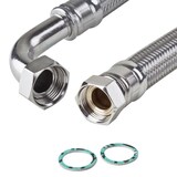 thumbnail of Edelstahl Panzerschlauch 1` Zoll DN25 Bogen 150cm 1500mm Flexschlauch