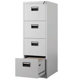 thumbnail of Hängeregisterschrank abschließbar TION - 4 Schubladen mit Schloss | Aktenschrank Büroschrank aus Stahl Metallschrank, 132x46x62cm Grau