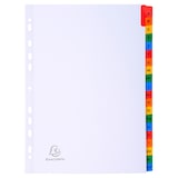 thumbnail of Exacompta, Separatore alfabetico A/Z, cartoncino bianco 160 gr, tasti colorati, A4