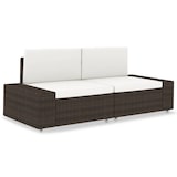 thumbnail of vidaXL Modulares 2-Sitzer-Sofa Poly Rattan Braun