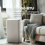thumbnail of EVVO Aire Acondicionado Portátil Frío y Calor, Clase A, 12.000 BTU, Control Remoto y Temporizador 24h, 4 en 1, Deshumidificador,Hasta 26 m2.