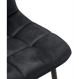 thumbnail of Set van 4 eetkamerstoelen Antibes Velvet zwart