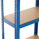 thumbnail of Pack 2 Estanterías Metálicas con 4 Baldas Ajustables Azul 148x60x30cm 240Kg O91