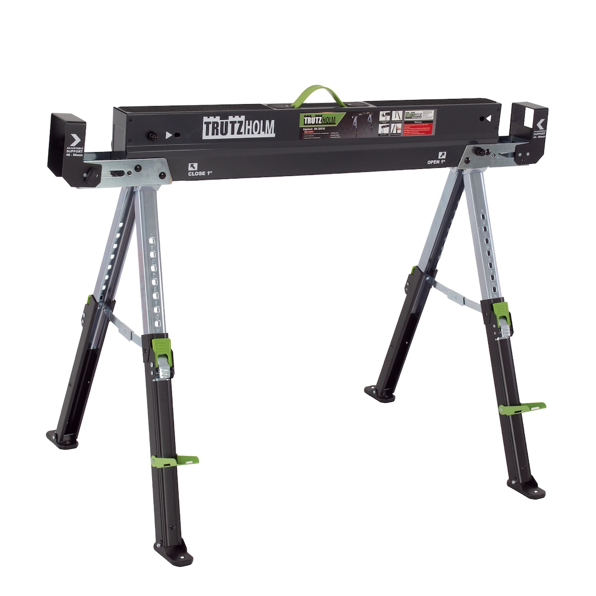 Sägebock 2.0 DELUXE 9-fach höhenverstellbar Klappbock aus Stahl Traglast 650 kg Arbeitsbock Werkbock