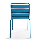 thumbnail of Chaise de terrasse en métal bleu pacific  - Oviala