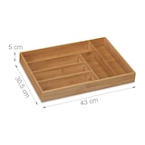 thumbnail of Relaxdays Besteckkasten, 6 Fächer, Bambus, Schubladenkasten für Besteck & Küchenutensilien, HBT: 5 x 30,5 x 43 cm, natur